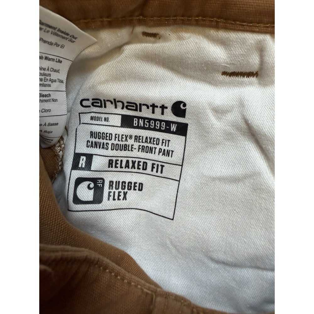 Carhartt double knee Duck Jeans carpenter Women's Sz 2 Tall rugged relaxed fit - Picture 6 of 10